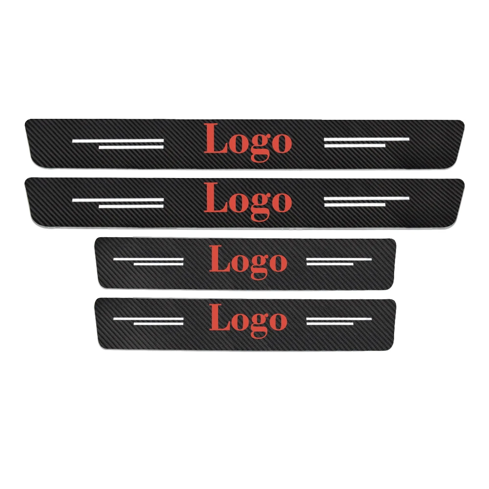 

4 Pcs Car Logo Door Threshold Decor Plate Trunk Stickers For Jeeps Cherokee Wrangler Renegade Cherokee Xj Styling Accessories