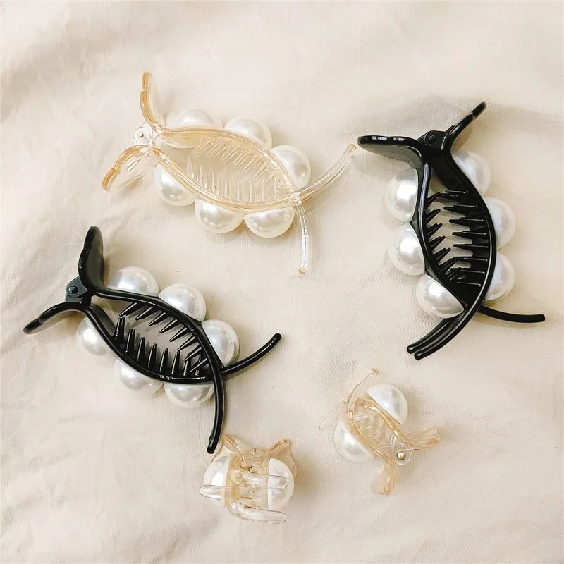 Высокое качество корейский головной убор для девочек простые большие жемчужные