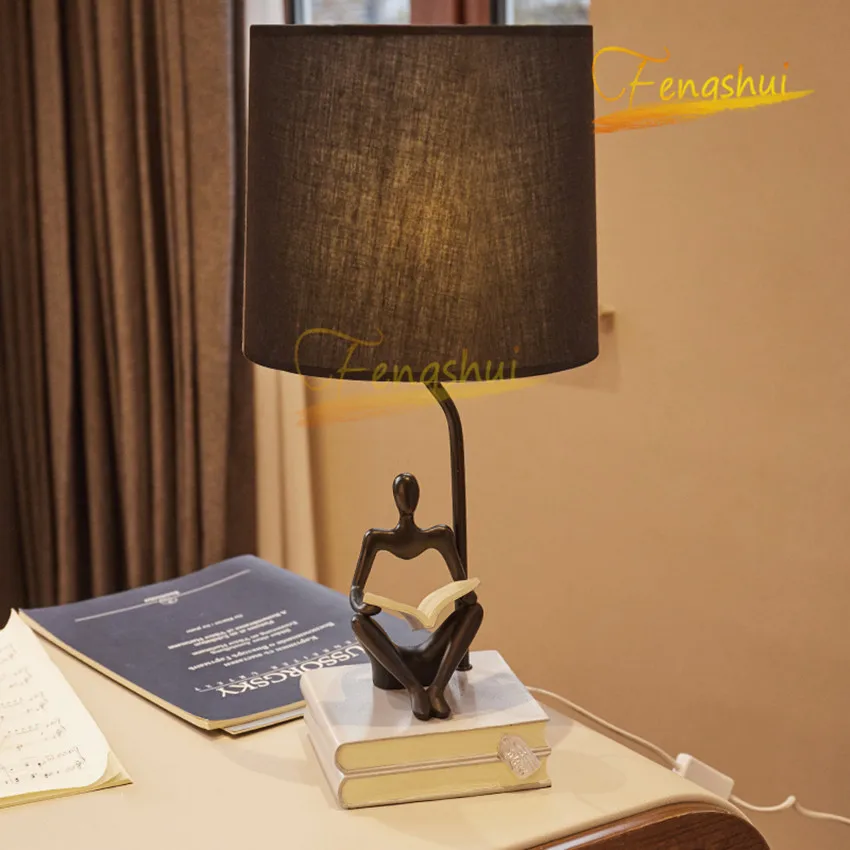 Минималистичная Светодиодная настольная лампа черный/белый скандинавский стиль