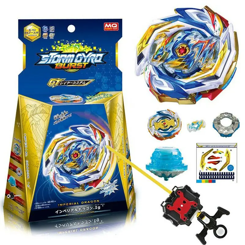 Burst Sparking-giroscopio de fusi&oacute;n de metales para ni&ntilde;os, juguete con lanzador, B-154, Spinning Top Booster, drag&oacute;n Imperial, Ig'-2