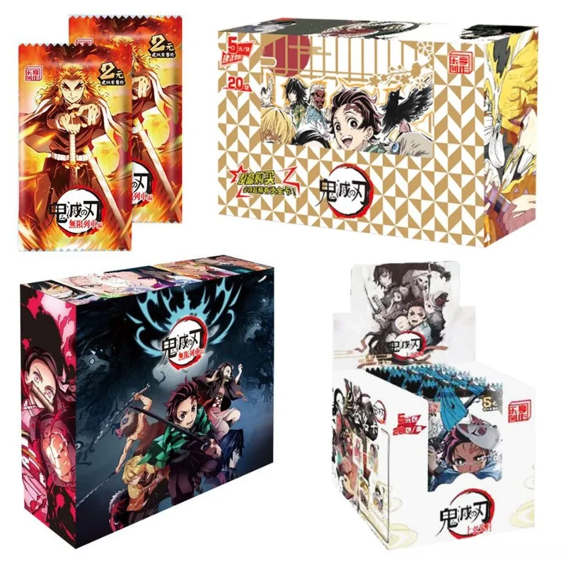 Juego de mesa para cartas Demon Slayer Tcg, juego Original de 4 estilos, juguetes de navidad, regalos para ni&ntilde;os-0