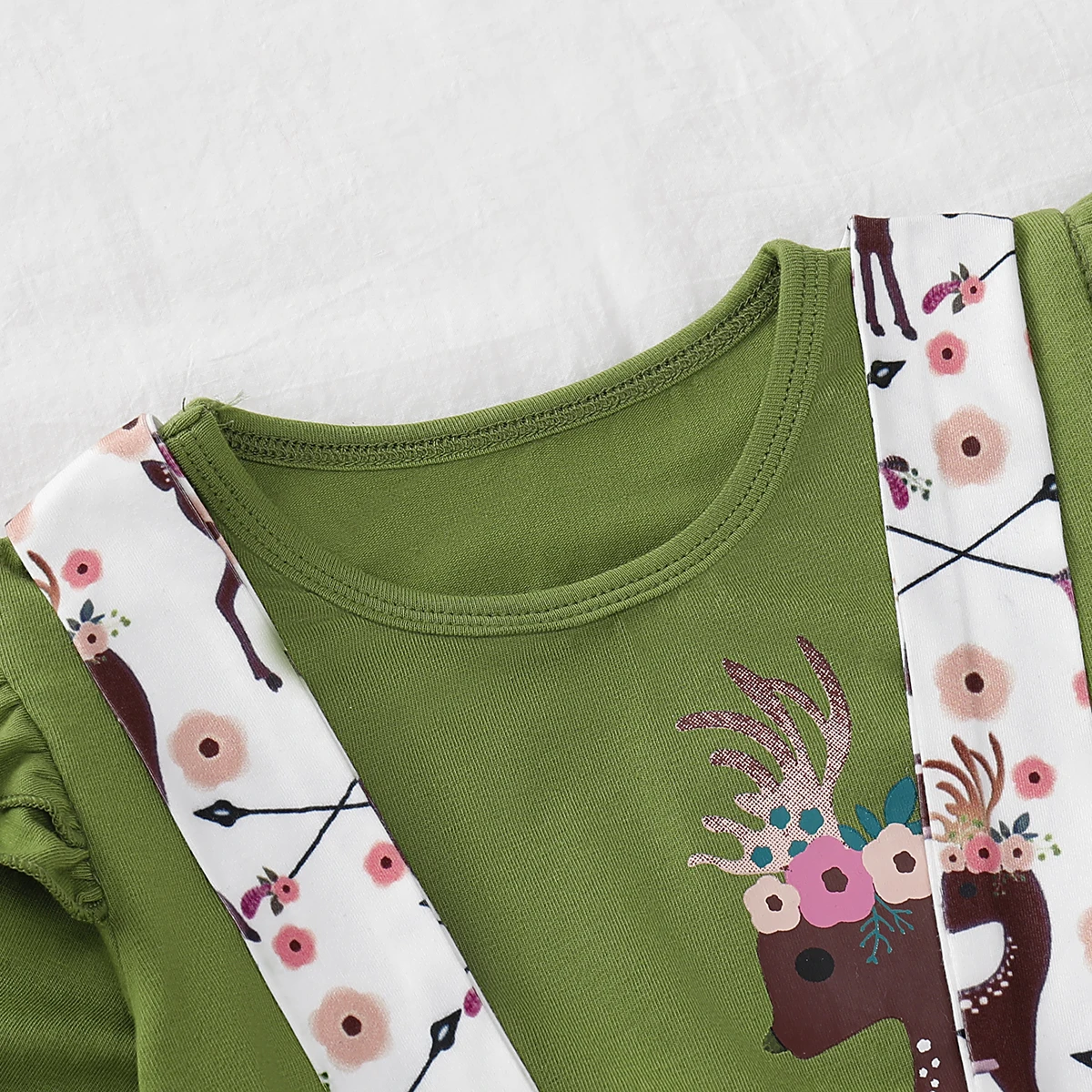 Emmababy Рождественская одежда для маленьких девочек футболка с длинными рукавами и цветочным принтом Топ+ длинные штаны, юбка на осень