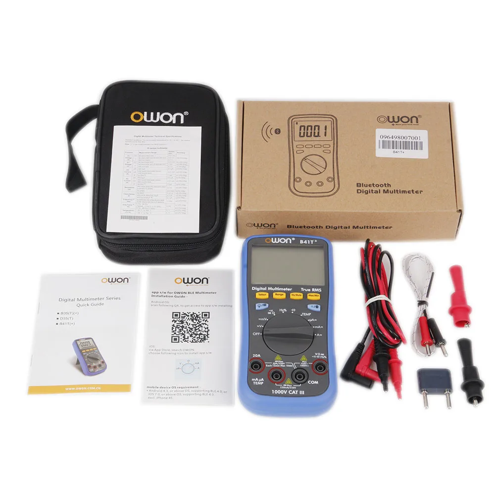 OWON B41T+ 4 1/2 цифр мультиметр с истинными RMS Bluetooth офлайн записи данных