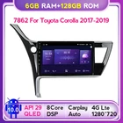 6G + 128G QLED Автомагнитола Android 10 для Toyota Corolla 2017 2018 2019 автомобильное радио, магнитола, мультимедийный DVD-плеер, GPS-навигация