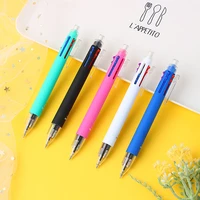6 in 1 multicolor ballpoint pen include 5 colors ball pen 1 automatic pencil top eraser for marking writing office school supply