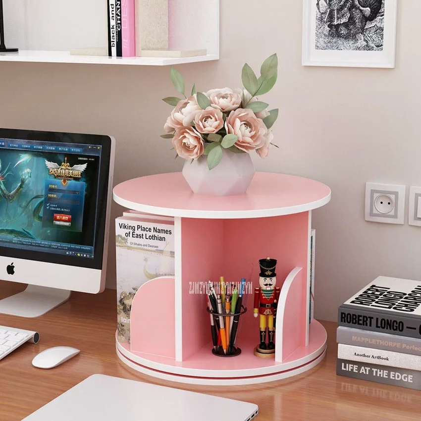 Креативная детская книжная полка простая настольная с поворотом на 360 градусов