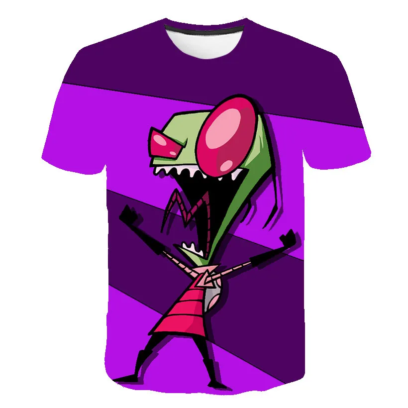

Invade the earth Casual Boys Clothes Cartoons t Shirt Printed Kids Clothes Tops T shirt Fashion Street Anime Funny Tees Tops