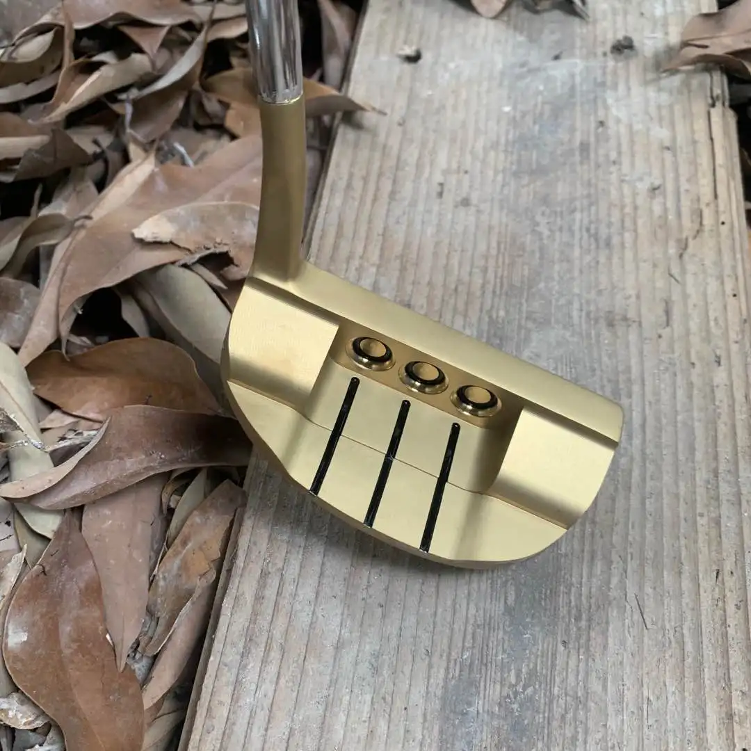 Free shipping FedEx or DHL. Golf Putter DEL MAR gold golden color golf clubs putters 32/33/34/35/36 inches