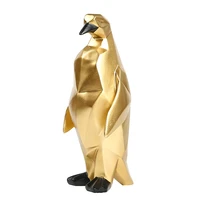 ornaments home statues sculptures figurines for interior sculptures nordic modern geometric shape penguin ornament gold black