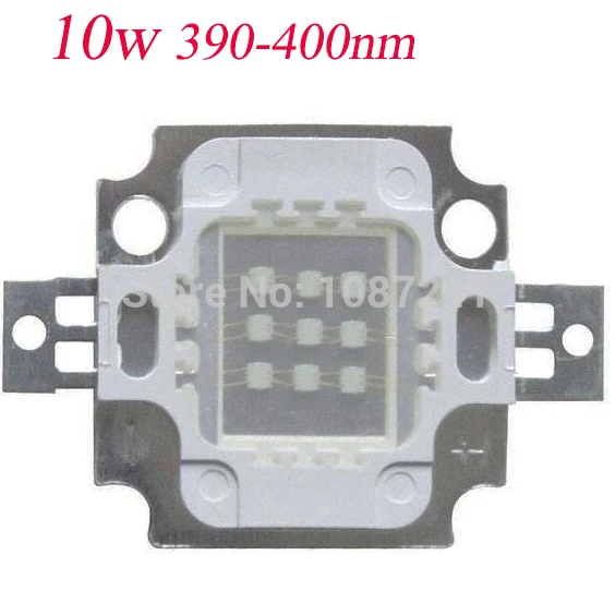 

Free shipping 5pcs/lot 395-405nm high power UV LED 10w violet / purple DC9-11V 1050mA