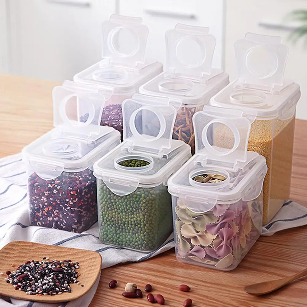 Прозрачная кухонная коробка для хранения л контейнер еды с герметичной крышкой