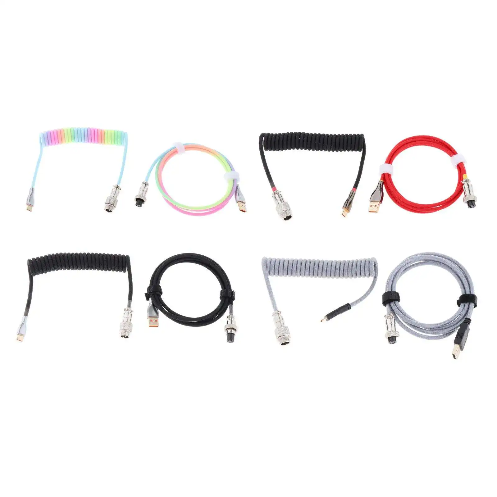 

Спиральный Кабель 1,8 м, съемный металлический разъем Mini USB Type C-USB A для механической клавиатуры, компьютера