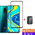 Защитное стекло 2 в 1 для Xiaomi redmi note 9 pro, защита для экрана и объектива камеры