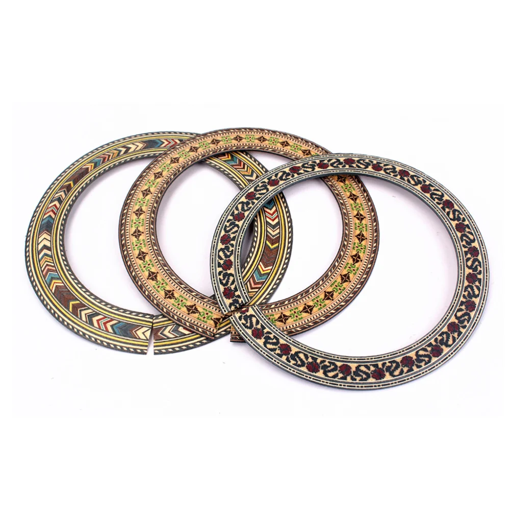 

3pcs Guitar Rosette Accessories Acoustic Guitar Sound Hole Soundhole Rosette Wooden Guitar Parts Accessories GXB08