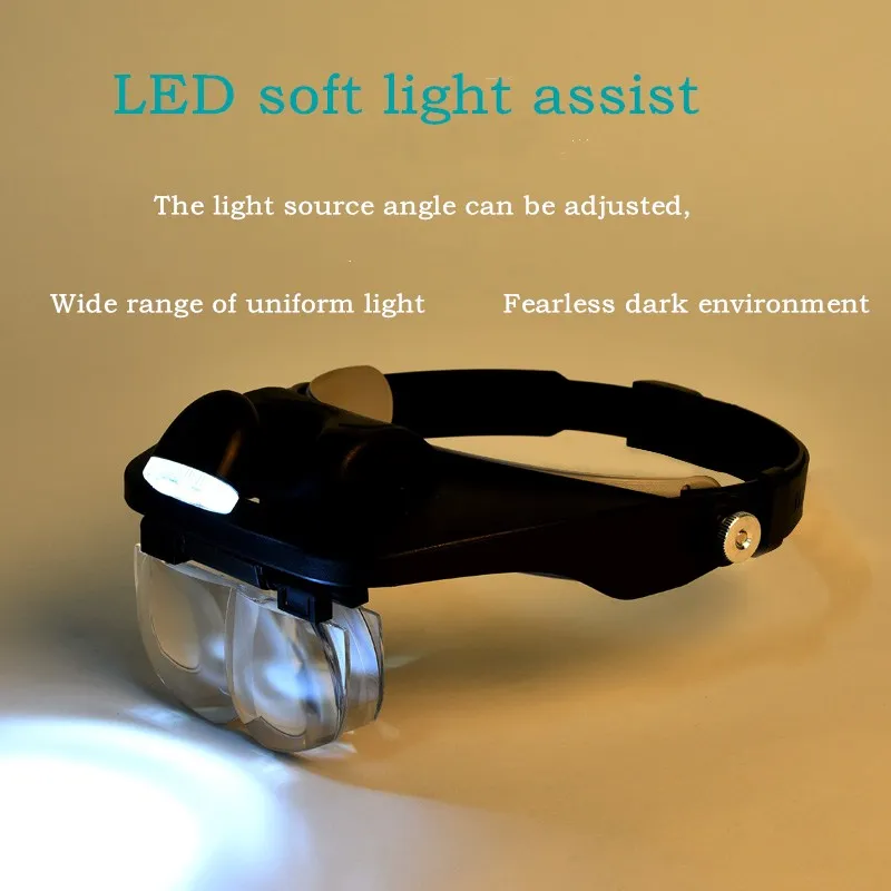 HD лупа для чтения и газетного обслуживания светодиодный инструмент ремонта