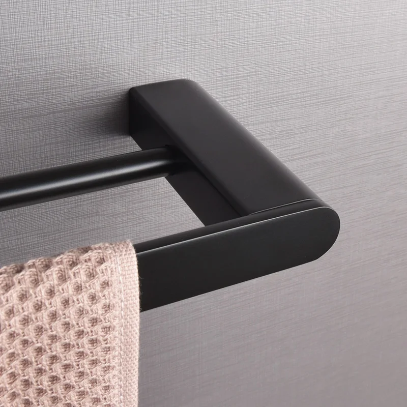 Вешалка для полотенец Настенная вешалка ванной из нержавеющей стали черная