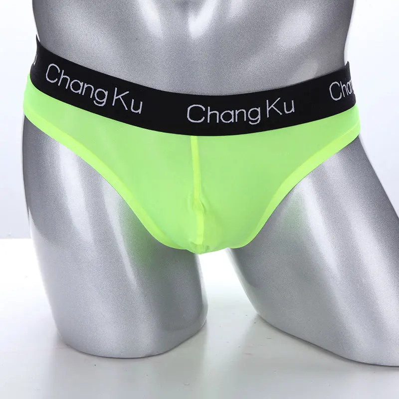 Сексуальное нижнее белье мужские трусы нейлоновые с низкой талией однотонные