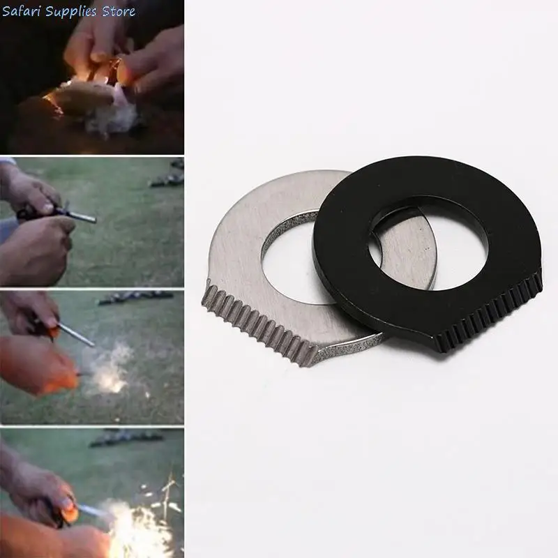 

Outdoor Survival Magnesium Flint Scraper Stone Fire Starter Lighter Camping useful