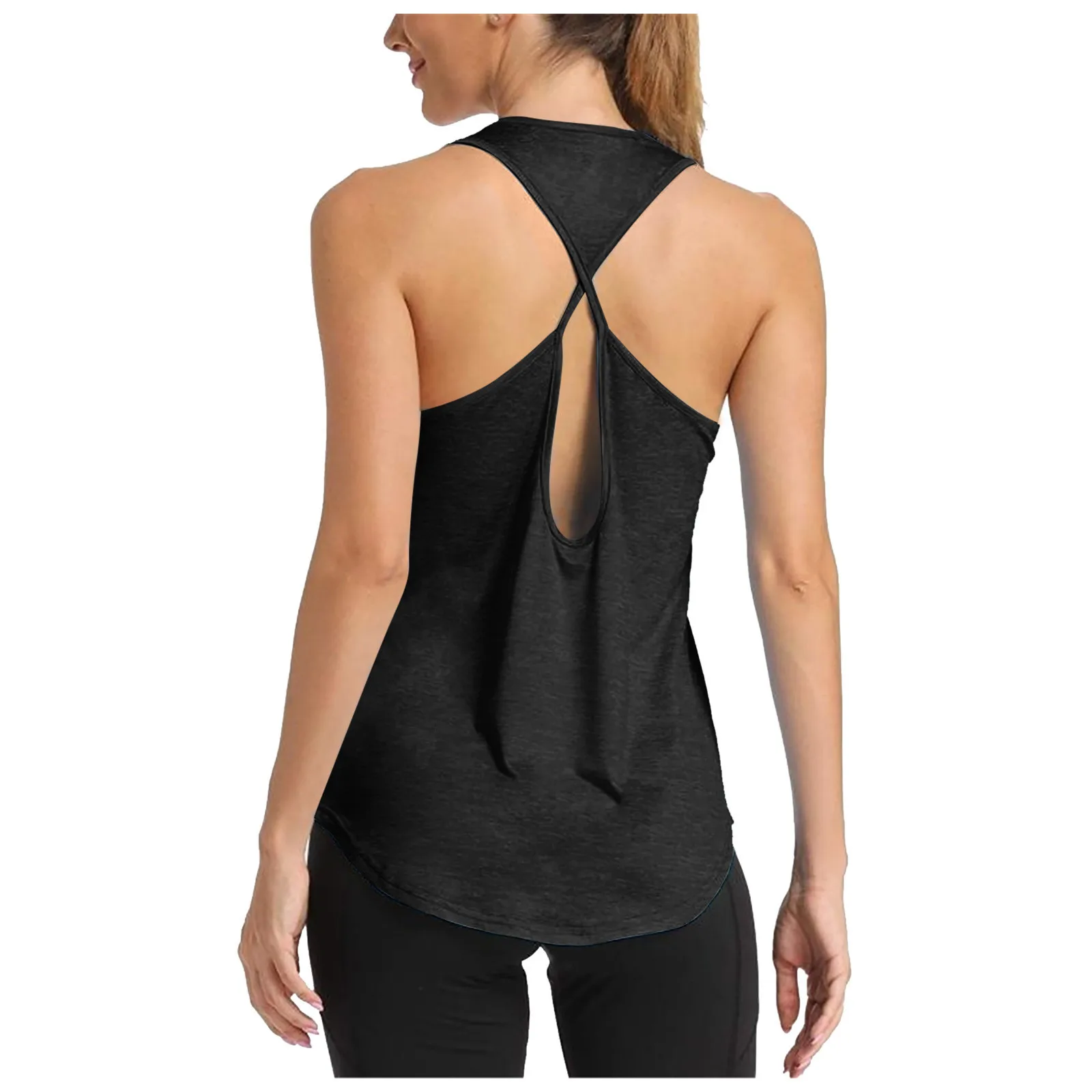 

Summer Tank Top Sport Women Longline Sports Bra Padded Racerback Wireless Yoga Bras Crop Tank Tops top deportivo mujer E1