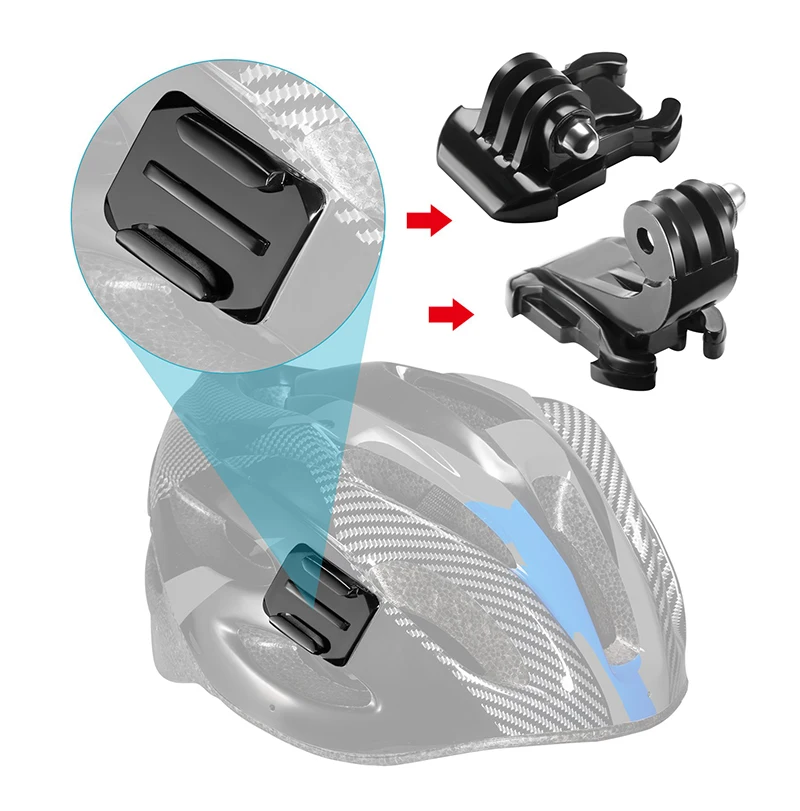 4Pcs Flat Curved Mount Set Sticker 3M Adhesive for GoPro Hero 8 7 6 5 4 Sjcam Yi 4K Eken DJI Osmo Action Sport Camera Accessory