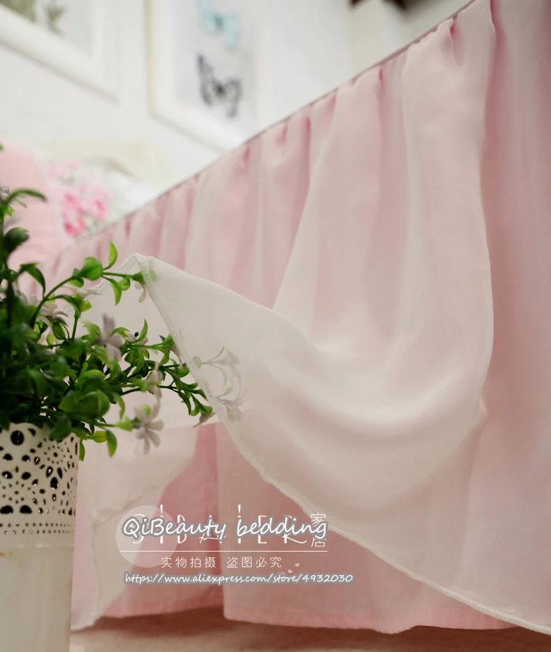 Комплект постельного белья принцессы роскошный романтический с рюшами