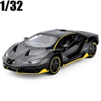 lp770 lp740 132 car alloy sports car model diecast with sound light super racing lifting tail pull back car for children toys