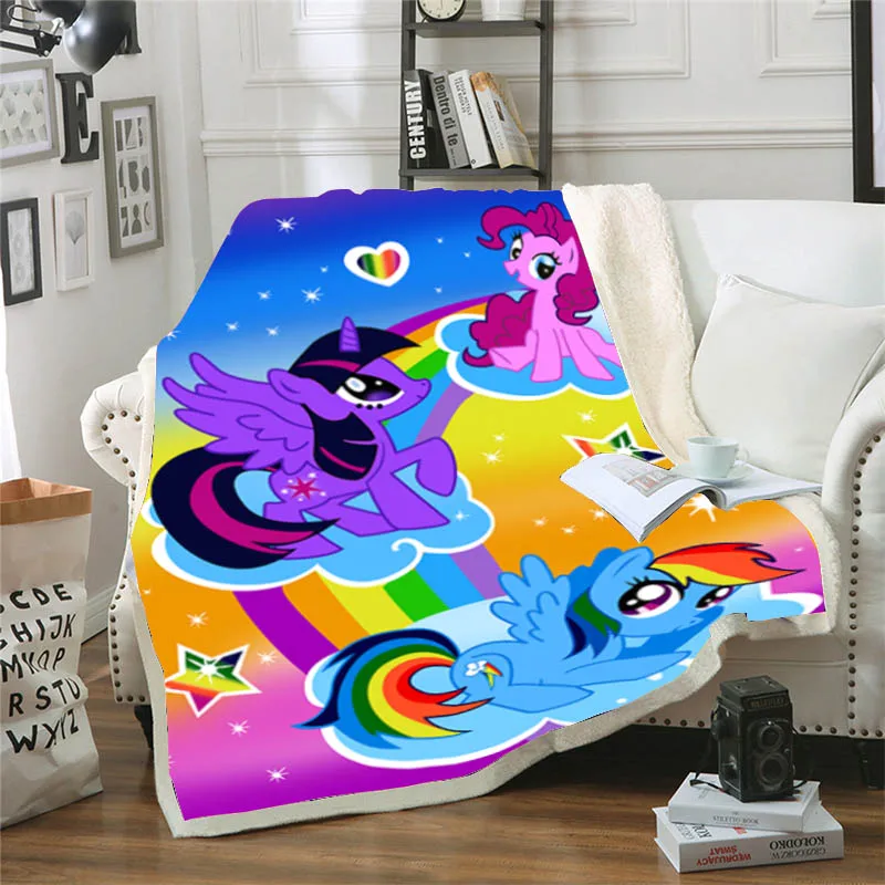 С рисунком из мультфильма Мой Маленький Пони забавным персонажем Одеяло 3D принт