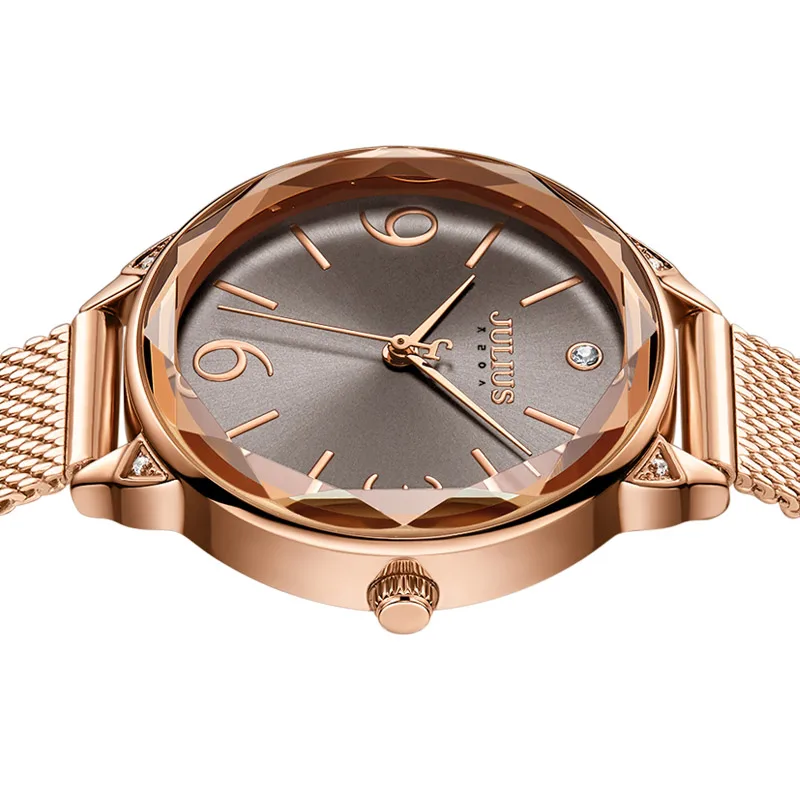 Часы Julius со сверкающим стеклом женские тонкие ювелирные изделия красивые часы