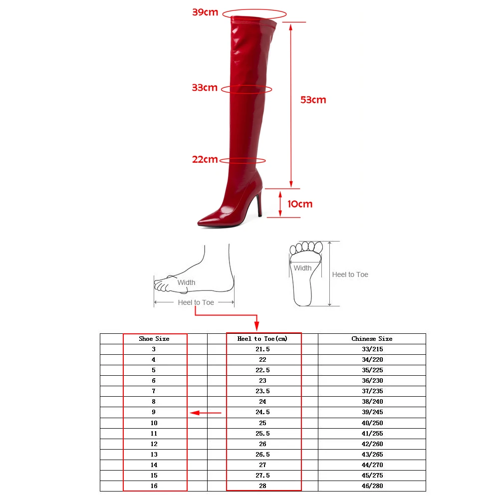 

Sexy Super High Heels Boots Over The Knee Boots Women Thigh High Boots Ladies Autumn Winter Long Boots Shoes Invierno Mujer