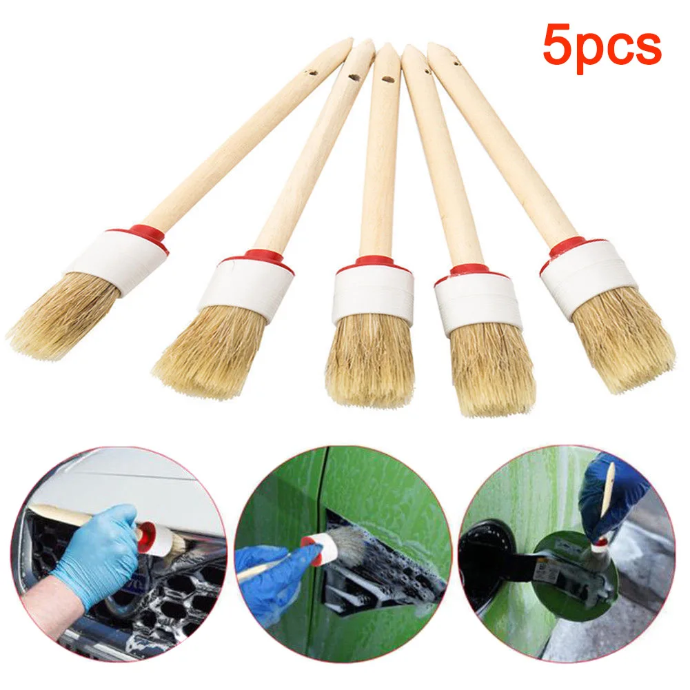 

5Pcs/Set Car SUV Soft Wheel Cleaning Brushes Handy Kit for Dash Trim Seats F-Best