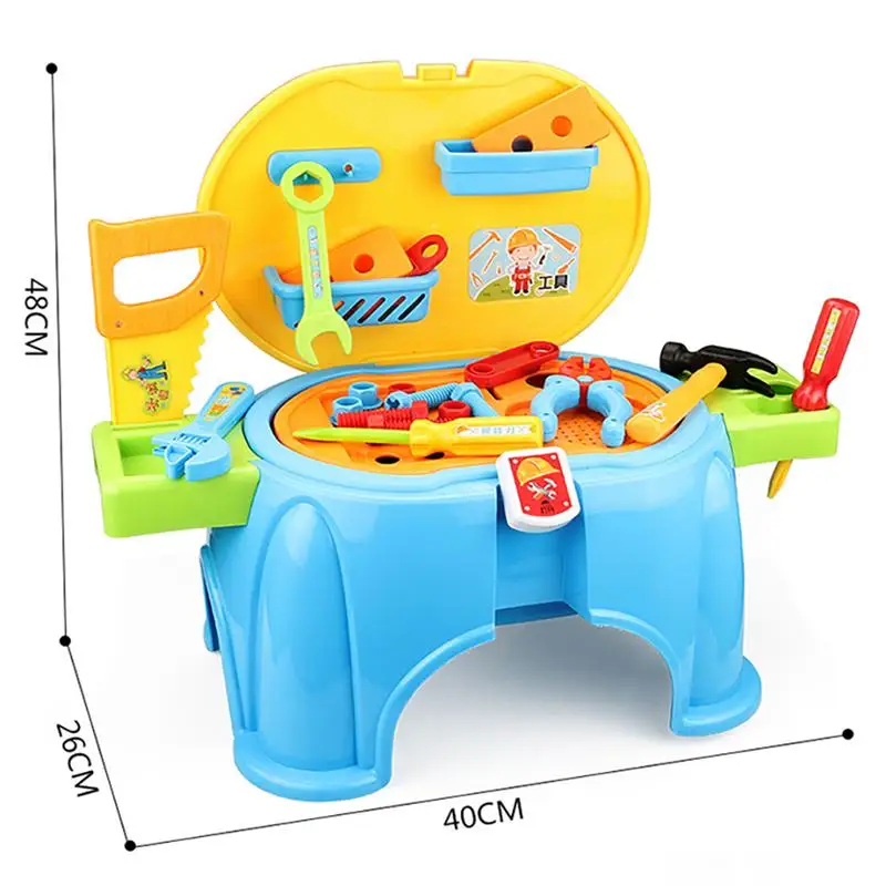 

1 Set Cartoon Repair Tool Box Kit Kindergarten Kids Child House Simulation Playing Hot Selling Safety Expanding Thinking Toy