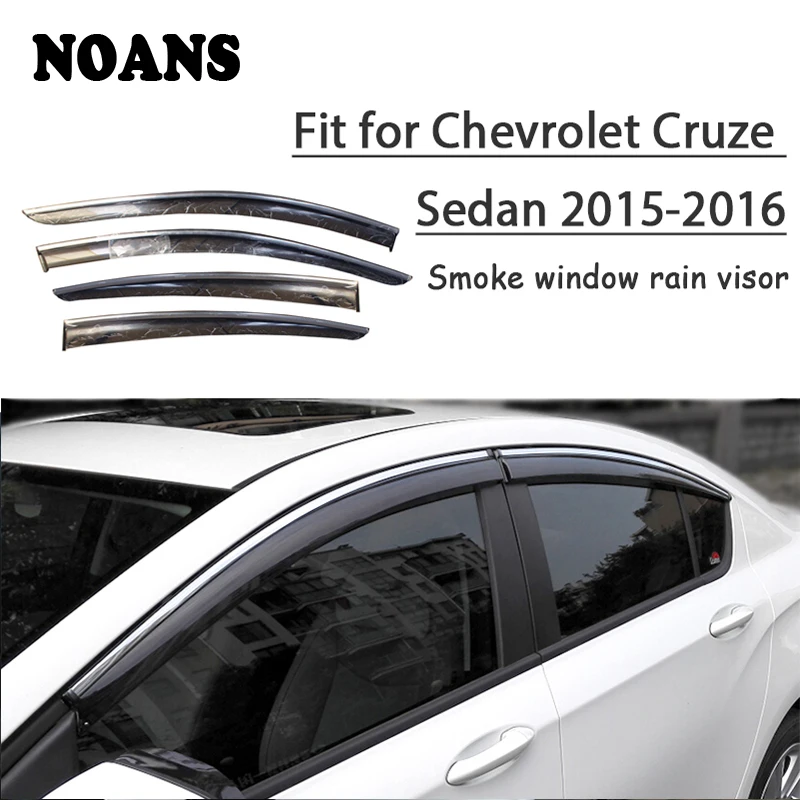 

NOANS 4 шт. наклейки для Chevrolet Cruze Sedan 2016-2011 аксессуары для стайлинга автомобилей ABS окна Защита от солнца и дождя козырек дверь щит отделка