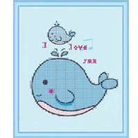 frame 5d diy diamond painting whale cartoon picture for round drill diamond embroidery sale animals mosaic for kid home decor