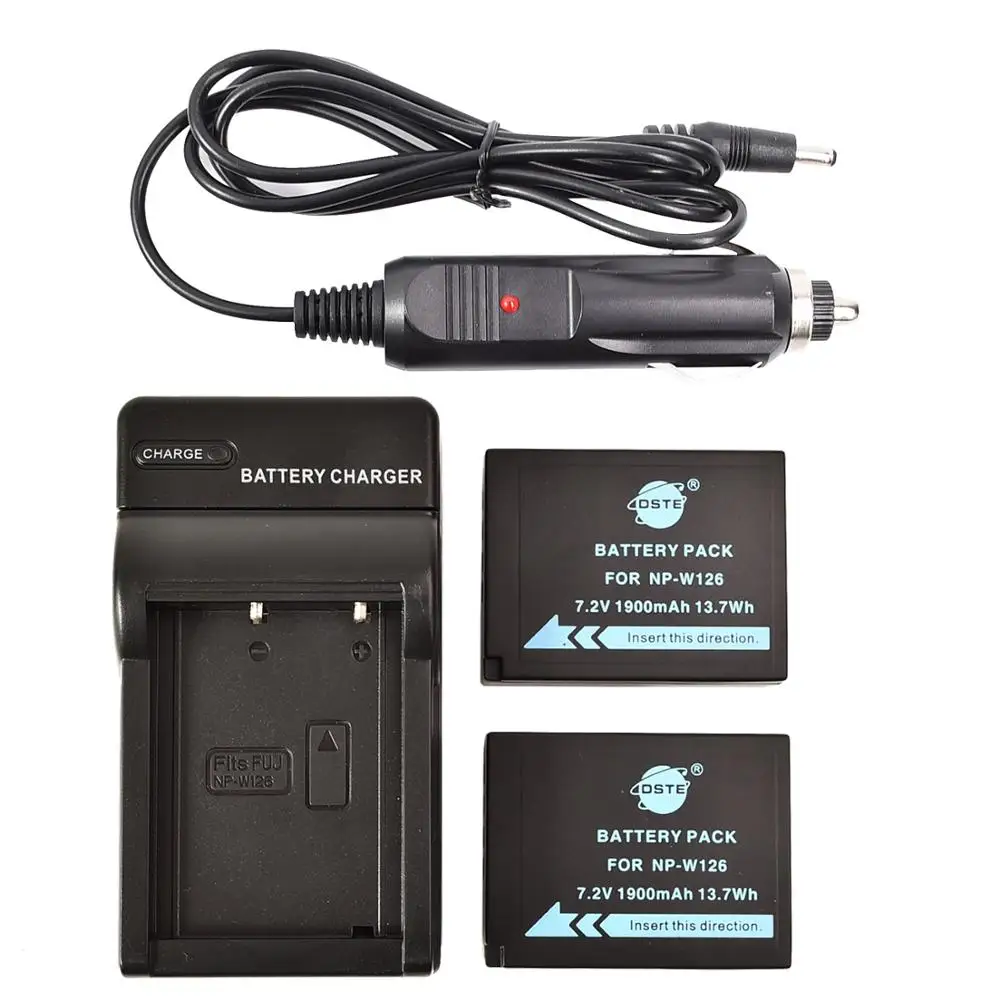 DSTE 2x NP W126 W126S Батарея + штепсельная вилка американского стандарта Зарядное