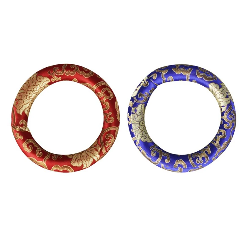 SEWS упаковка из 2 круглых подушек ручной работы для игры в тибетскую чашу пения 7