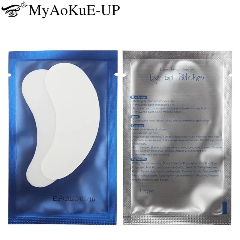 50 пар без ворса под глазные гель патчи кривые Искусственные ресницы удлинитель