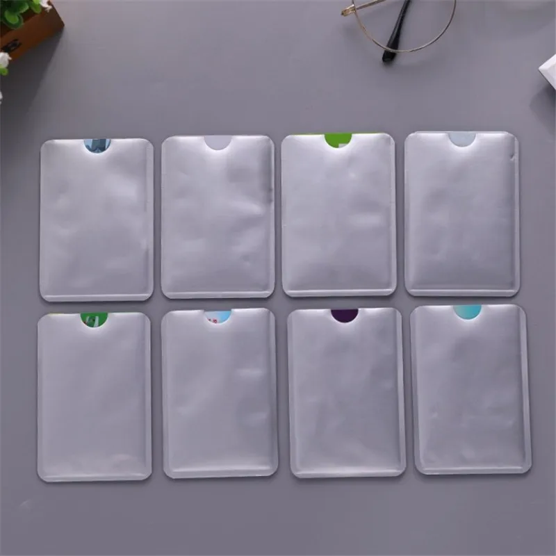 10 шт. Серебряный анти сканирующий RFID рукав протектор Кредитная ID карта