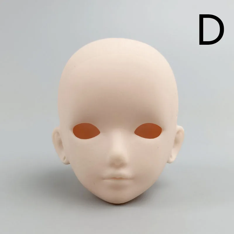 D Мульти-стиль мягкая пластиковая практика Макияж DIY Кукольная голова для 11," кукольные головки для 1/6 BJD Кукольная голова аксессуары для куклы - Цвет: D