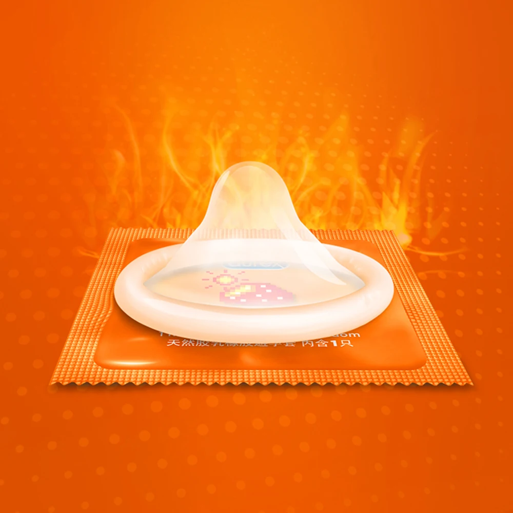 Durex Pleasuremax потепление презервативы лед и огонь смазкой презервативов 52 5 мм 3D в