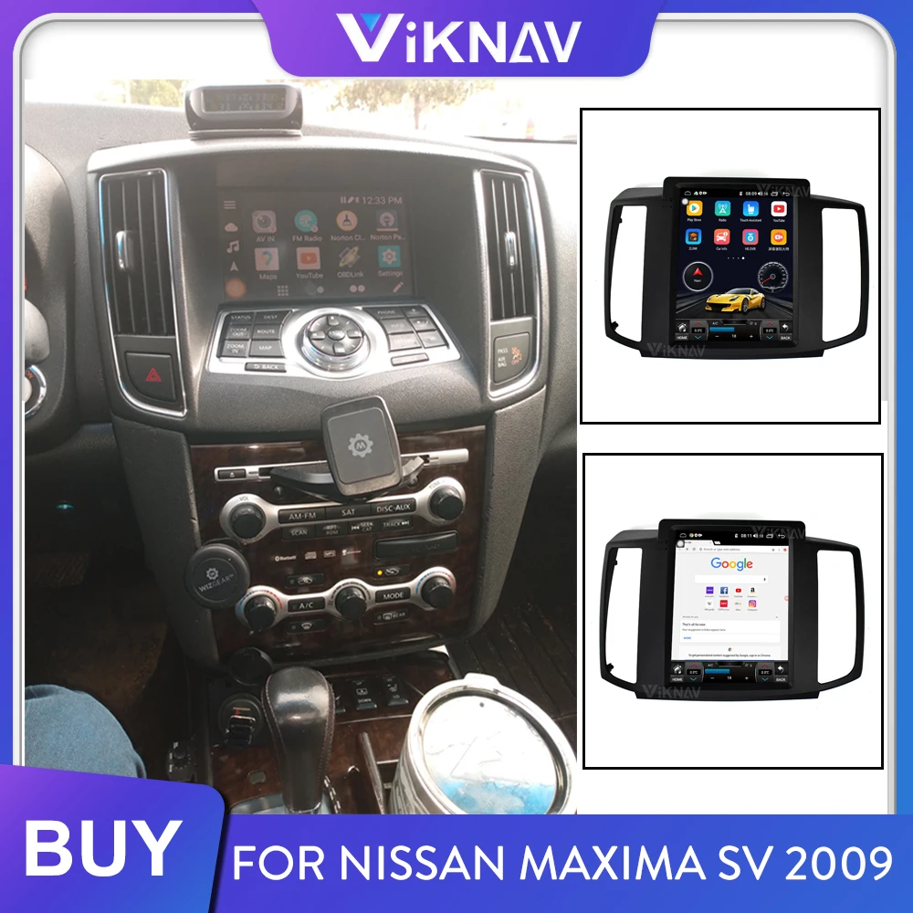 Автомагнитола для Nissan Maxima SV 2009 мультимедийный плеер на android с двойным экраном