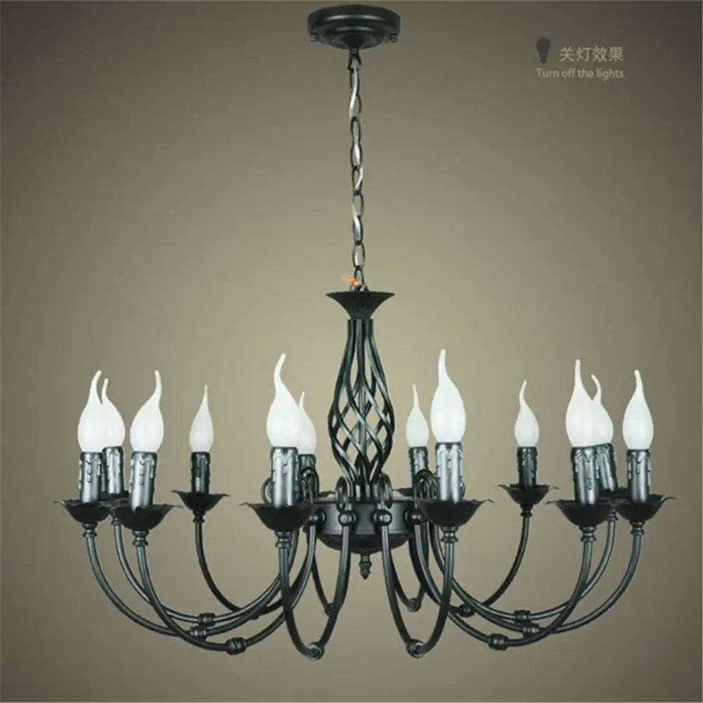 Европейская фотолюстра металлическая Подвесная лампа для спальни гостиной