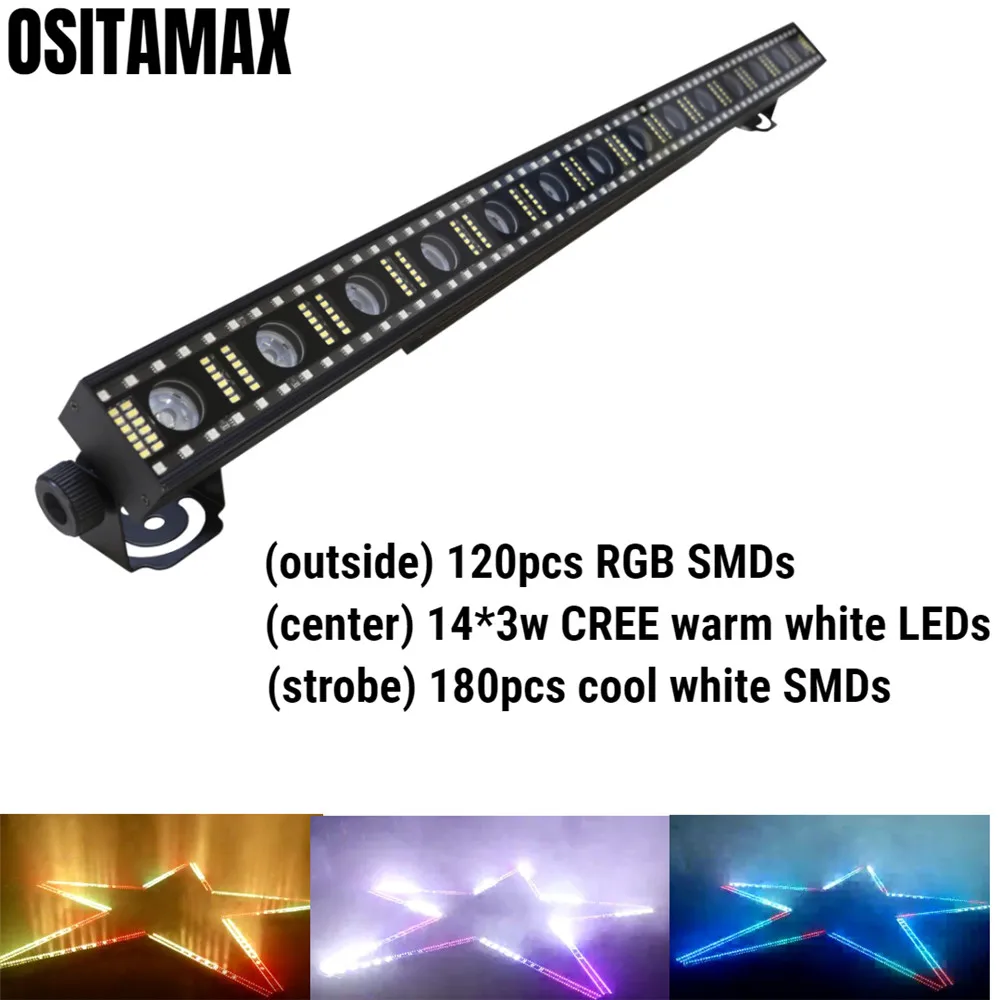 14x3w светодиодный настенный светильник RGB теплый холодный белый SMD линейный для