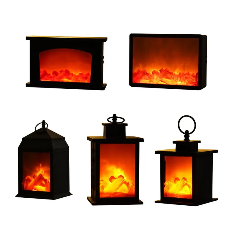 Рождественский светодиодный светильник с имитацией пламени для камина