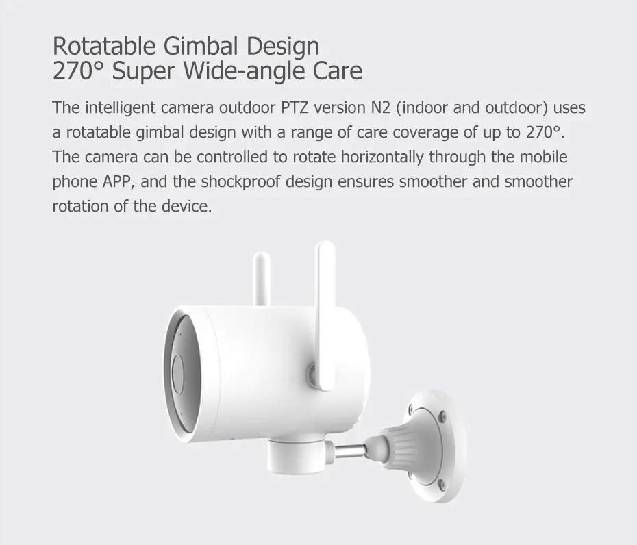 Xiaomi IP уличная камера Smart HD Wifi Cam 1080P PTZ веб-камера IP66 AI H.265 ночное видение двойная антенна сигнал Mihome APP