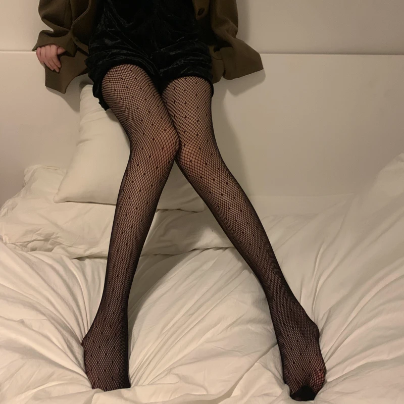 

Woman Sexy Transparent Print Inscriptions Letter Nylon Tights With Vintage Patterned Tattoo Pantyhose Stockings Club Party