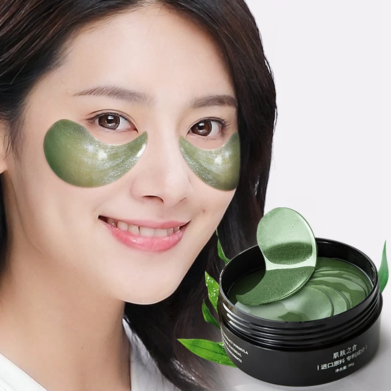 Меню кожи 60 шт зеленый коллаген водорослевый маска для глаз гелевая пластыри