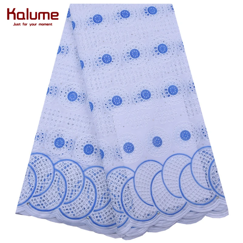 2020 Африканская Хлопковая кружевная ткань Kalume мягкая нигерийская швейцарская