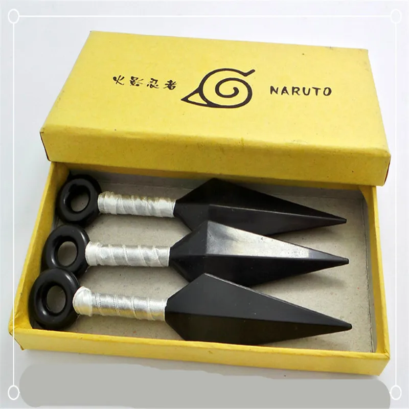 3pcs/box High quality 3styles NARUTO Hatake Kakashi Deidara Haruno Sakura Kunai Shuriken Weapons Cosplay PVC Accessories | Тематическая