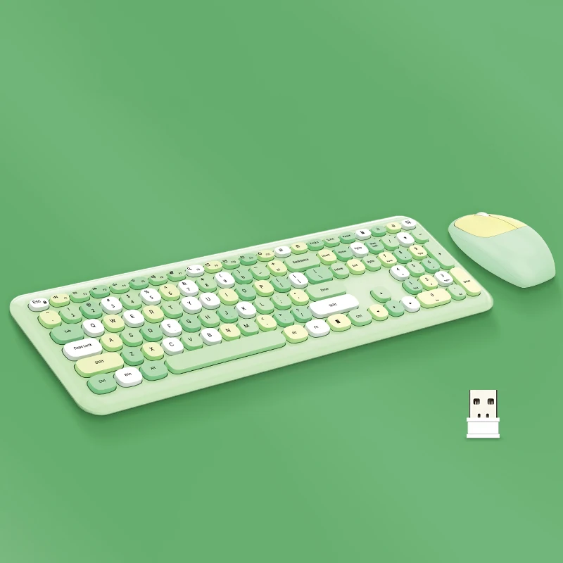 2.4G Wireless Keyboards No Mechanical Keyboard Multi Device Ergonomic Pink Keypads Compatible with Laptop Computer Accessories|Клавиатуры|