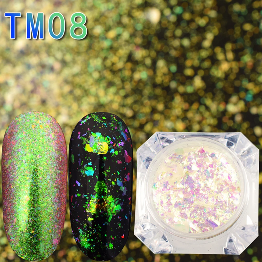 BEAUTYBIGBANG 0,15 г Хамелеон блеск для ногтей хлопья блестки порошок прозрачный хром пигмент блестки Маникюр Порошок для ногтей Decora